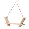 Nuevo Estilo Estante de Almacenamiento de Pared Soporte Tabla No Perforado Madera Cuerda de Cáñamo Colgante de Pared Estante Decorativo de Madera Maciza Estante de Almacenamiento Colgante