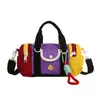 Bolso Cruzado Unisex Estilo Dopamina Fresco y Sencillo, Bolso Lindo Tipo Almohada Bebé en Bloques de Color de Moda, Nuevo Bolso de Mano para Niños