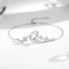 Pulsera de Estrella del Principito Pulsera Sencilla de Alta Gama con Piedra Lunar y Flor Pulsera de Dibujos Animados de Moda Versátil Creativa