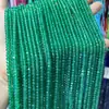 Ágata verde 2X4MM cuentas rueda facetada cuentas de ábaco cuentas Mimi cuentas finas Cuentas HL