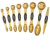 Colher de Medição Colorida de Cabeça Dupla de Aço Inoxidável Magnético Dourado Transfronteiriça Conjunto de 9 Peças Colher de Tempero Balança de Panificação Colher de Medição Doméstica