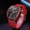 Luz de la Mañana Reloj Barril con Forma de Barril para Hombre Doble Pantalla Deportivo Resistente al Agua Esfera Grande Multifunción Reloj Electrónico Reloj para Hombre Transfronterizo