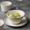 Cuenco de Arroz con Puntos Esmaltados y Salpicaduras de Tinta Estilo Japonés Mooney, Cuenco de Porridge Cerámico para el Hogar, Cuenco Pequeño Cónico Vintage para Avena y Ensalada, Cuenco de Desayuno