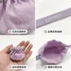 Mini bolsa de algodón con cordón para guardar joyas, empaquetar aretes, anillos, perlas, con logotipo personalizable