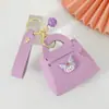 Llavero Creativo tipo Clutch de Macarrón Versión Coreana Lindo Sanrio Color Caramelo Billetera Pequeña para Monedas Bolso de Piel para Llaves