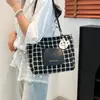 Cuadros Gran Capacidad Simple Casual 2025 Nuevo Femenino Viajero Popular Estilo Extranjero Estudiante Universitario Clase Bolso Tote Bandolera