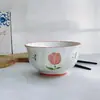Cuenco de Caramelo de Color Bajo Esmalte de 5.2 pulgadas, Cuenco de Rosa para Uso Doméstico, Alto Atractivo Estético, Vajilla de Cerámica Estilo Girly, Cuenco para Comer