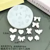Molde de Silicone DIY Formato Laço Coração para Chocolate Fondant Decoração de Bolo Cola Resina Argila Molde