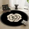 Alfombra Redonda para Sala de Estar, Felpudo de Alta Gama para Recibidor, Dormitorio, Silla Giratoria de Oficina, Estudio en Casa, Felpudo para Pie de Mecedora