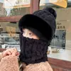 Gorro de Ciclismo de Invierno, Bufanda para el Cuello, Protección para los Oídos Tres en Uno, Gorro de Lana Cálido, Cortavientos y a Prueba de Frío, Gorro de Punto para Hombres, Mujeres y Niños