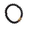 Pulsera de Ábaco de Ébano de un Solo Círculo Pulseras Artesanales de Caña de Bambú DIY Pulsera Unisex Nuevo Estilo Chino de Moda