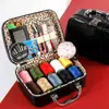 Kit de costura portátil simple Set para el hogar Dote de boda Kit de costura portátil Hilo para coser a mano Herramientas para zurcir Almacenamiento