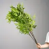 Planta artificial verde Nandina, rama de árbol para sala de estar, flores artificiales, arreglo floral, adornos decorativos, decoración interior de lujo ligero