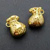 Pendente de Peixe Koi Dourado Fosco Conservador de Cor, Abóbora, Duplo Felizes, Paz e Prosperidade, Ornamentos para Joias Artesanais DIY
