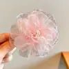Presilhas de Cabelo Florais Infantis, Presilhas Laterais Florais Doces para Meninas, Franja e Presilhas de Cabelo para Bebês, Presilhas Bico de Pato, Acessórios de Cabelo de Rede