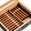 Caja de Cigarrillos Creativa Caja de Almacenamiento para Cigarros Puros Rollo de Cigarrillos Caja de Regalo Multifuncional Transfronteriza Gran Capacidad Sellada Caja de Madera Maciza