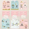 Cartão de Aniversário Inglês Estilo Floral Minimalista de Luxo Cartão Pequeno Criativo com Bênção Manuscrita Conjunto com Envelope