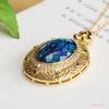 Ai Yu Joyería Europea y Americana La Noche Estrellada de Van Gogh Colgante de Vidrio Colorido Collar de Vidrio Venta al por Mayor Transfronteriza S4101312