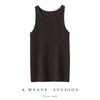 Slim-Fit Emagrecimento Colete Sem Mangas de Caxemira Feminino 24 Outono e Inverno Novo Decote Redondo Drawback Sling Cor Sólida Clássico Interno