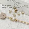 Té de Leche Color Cálido de Invierno Estrella Calabaza Caracola Cuentas Cuadradas Cuentas Redondas Cuentas de Cerámica Pulsera DIY Collar Cuentas