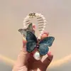 2025 Verano Japonés y Coreano Fresco y Dulce Aleación de Zinc Perla Lazo Pinza para el Cabello Pinza para Cola de Caballo Accesorios para el Cabello
