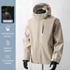 Cortavientos clásico con capucha para exteriores, a prueba de viento, impermeable, resistente a las arrugas, duradero, moderno y versátil, para primavera y otoño, adecuado para senderismo y montañismo