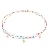 Cadena de Cintura de Cuentas de Arroz Estrellas Conchas Estilo Bohemio Resort Sexy Cadena Corporal Sexy para Playa Transfronteriza Europea y Americana