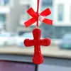 Colgante personalizado transfronterizo para interior de coche para hombres y mujeres, decoración de espejo retrovisor, cruz incrustada de diamantes, accesorio de moda de alta gama para coche, regalo