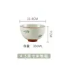 [Nuevo Producto] Bambú de Tinta Pintado a Mano Cerámica Doméstica Plato Cuenco Color Bajo Vidriado Vajilla Cuenco para Fideos Plato de Porcelana Juego Combinado Cuenco