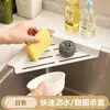 Estante de drenaje triangular para fregadero de cocina, organizador de esquina para paños de cocina y trapos, estante de almacenamiento multifuncional para el área del fregadero