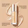 Sombra de Ojos con Purpurina Color Champagne Dorado Zephoco, Color Natural de Alto Brillo, Fácil de Difuminar, Suave y Conveniente para el Maquillaje Diario