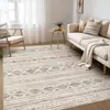 Alfombra de sala de estar estilo marroquí, tapete resistente a las manchas para mesa de centro, tapete de piso para dormitorio, antideslizante, resistente al desgaste, lavable, alfombra decorativa transfronteriza