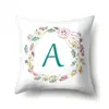 Funda de Almohada de Poliéster Simple para el Hogar 26 Impresión de Letras Inglesas Funda de Almohada Cojín de Coche Funda de Cojín para la Cintura QTB50