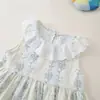 Novo Estilo de Verão 2026 Conjunto Feminino Sem Manga com Gola de Renda, Blusa Boneca Fresca e Calça Pantalona, Doce e Fofo