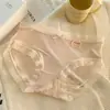 Ropa Interior de Encaje Fino para Mujer, Sin Costuras, de Cintura Media, para Verano, Seda de Hielo, Algodón Puro, Entrepierna 100% Algodón, para Adolescente, Triángulo