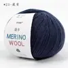 Hilo de lana merino pura para tejer a mano DIY de bufandas y gorros, ovillo de hilo de tejer de grosor medio color Morandi