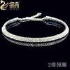Corrente de Colar Moda Europeia e Americana Explosões da Amazon Corrente de Garras Cheia de Diamantes Strass Gargantilha Exquisite Simples Colar de Múltiplas Fileiras para Mulheres