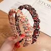 Diadema floral pequeña de estilo pastoral de primavera y verano, diadema plisada retro de celebridades de Internet, paquete de cabello de hadas, accesorios para el cabello de estilo coreano