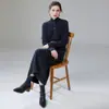 Vestido de Cachemira Suave para Mujer, Moderno, Elegante, Versátil, Estilo Urbano para el Trabajo, Punto Retro Nuevo Otoño e Invierno