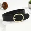 Cinturón Ovalado Retro Americano para Mujer, Accesorio Decorativo de Nicho de Alta Gama, Cinturón para Jeans, Accesorio Adelgazante para la Cintura