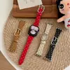 Hebilla con Forma de Oso Correa de Cuero Estampada de Lunares Adecuada para Apple Watch iWatch 12ª Generación 11/10