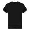Camiseta de uniforme de clase de color sólido, de poliéster y algodón, con publicidad cultural, cuello redondo, manga corta, ropa de trabajo con logotipo impreso, venta al por mayor