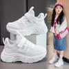 Zapatilla Infantil de Piel Impermeable Nueva Primavera y Otoño 2024 Suela Suave Zapatos Casuales para Niños Zapatos de Correr para Niños Grandes Niñas