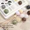 Accesorios para Joyería DIY Cuentas Redondas de Resina Cuentas de Agujero Grande Cuentas Sueltas Versátiles Cuentas para Decoración de Zapatos Cadena de Teléfono Hecha a Mano