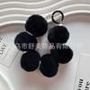 Nueva bola de pelo de peluche de colores, cadena colgante para funda de teléfono móvil, decoración creativa pintada a mano, accesorios de anillo de resorte, decoración para bolso de mujer