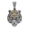 Collar con Colgante de Cabeza de Tigre del Zodiaco Estilo Vintage Retro Personalidad Tiktok para Hombre, Estilo Hip-Hop Audaz y Moderno