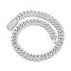 Joyería de Moda para Hombre Otoño 2025 Cadena Cubana de 20 mm Cuatro Filas de Circonita Tapa Desplegable Estilo Dulce Fresco Collar Rombo Geométrico