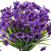 Transfronteiriço 7-Ramos 26-Cabeças Orquídea Simulada Flor de Pano de Grama de Primavera de Plástico Flor Simulada Violeta Planta Artificial Acessórios para Plantas Aquáticas