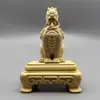 Talla de Boj Natural Artesanía de Madera Maciza Adorno Portátil de Mano para Hombres Unicornio de Llama