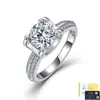 Anillo de plata de ley S925 con moissanita, 2 quilates, diseño de cabeza de toro, engaste de doble fila de piedras, anillo de bodas, directo de fábrica, suministro para transmisión en vivo
